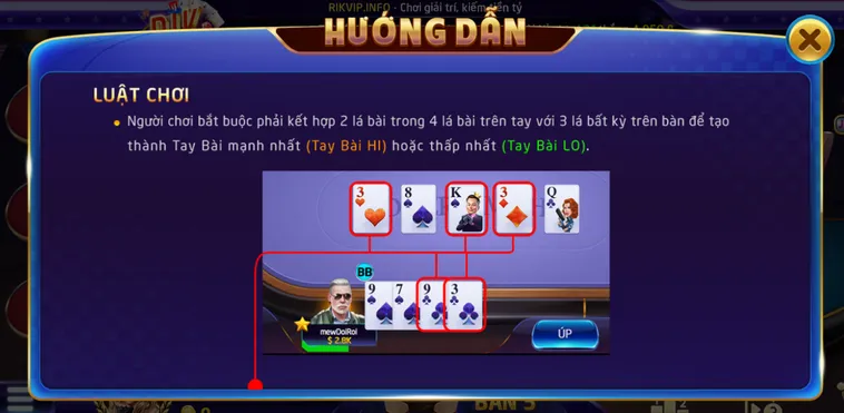 Omaha Poker 6 Tại RikVip Trải Nghiệm Đỉnh Cao Dành Cho Các Cao Thủ Sòng Bài