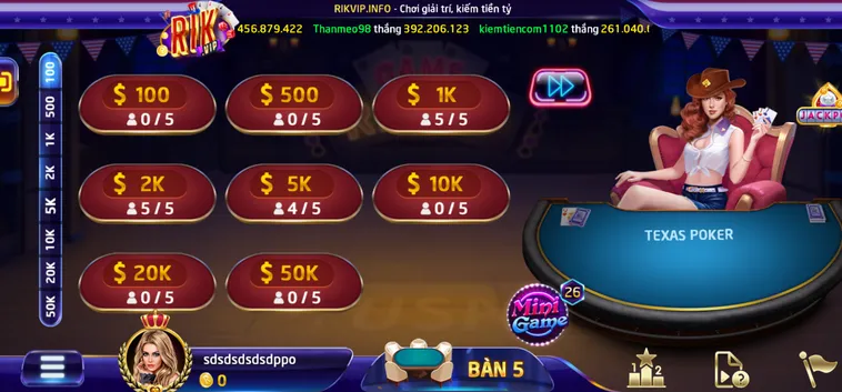 Texas Poker Tại RikVip Đỉnh Cao Giải Trí Với Không Gian Bàn Cược Chiến Thuật Chuyên Nghiệp